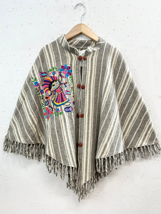 Vintage Wool Poncho  [A31391]
