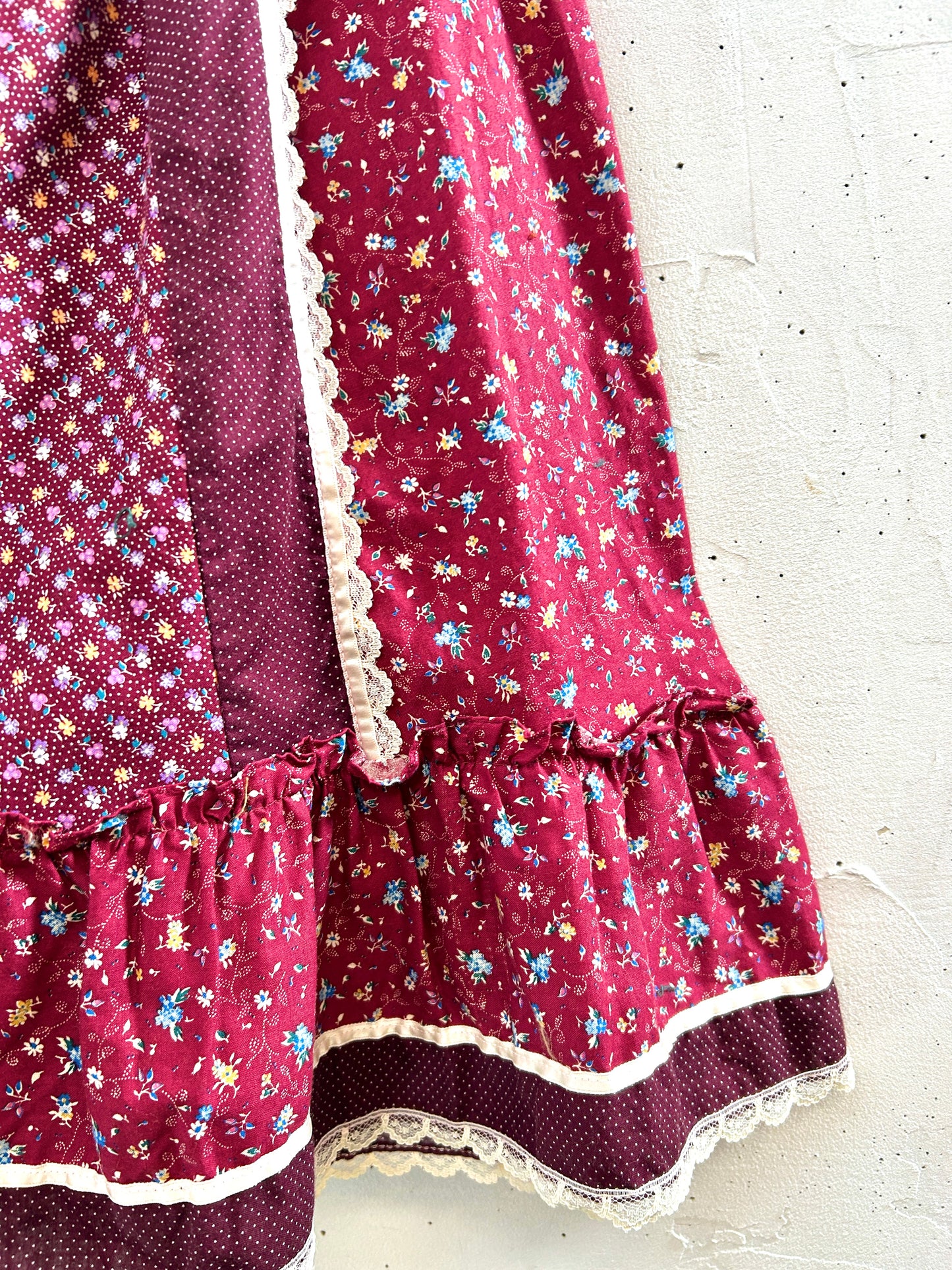 '70s Vintage flower Skirt [J30524]