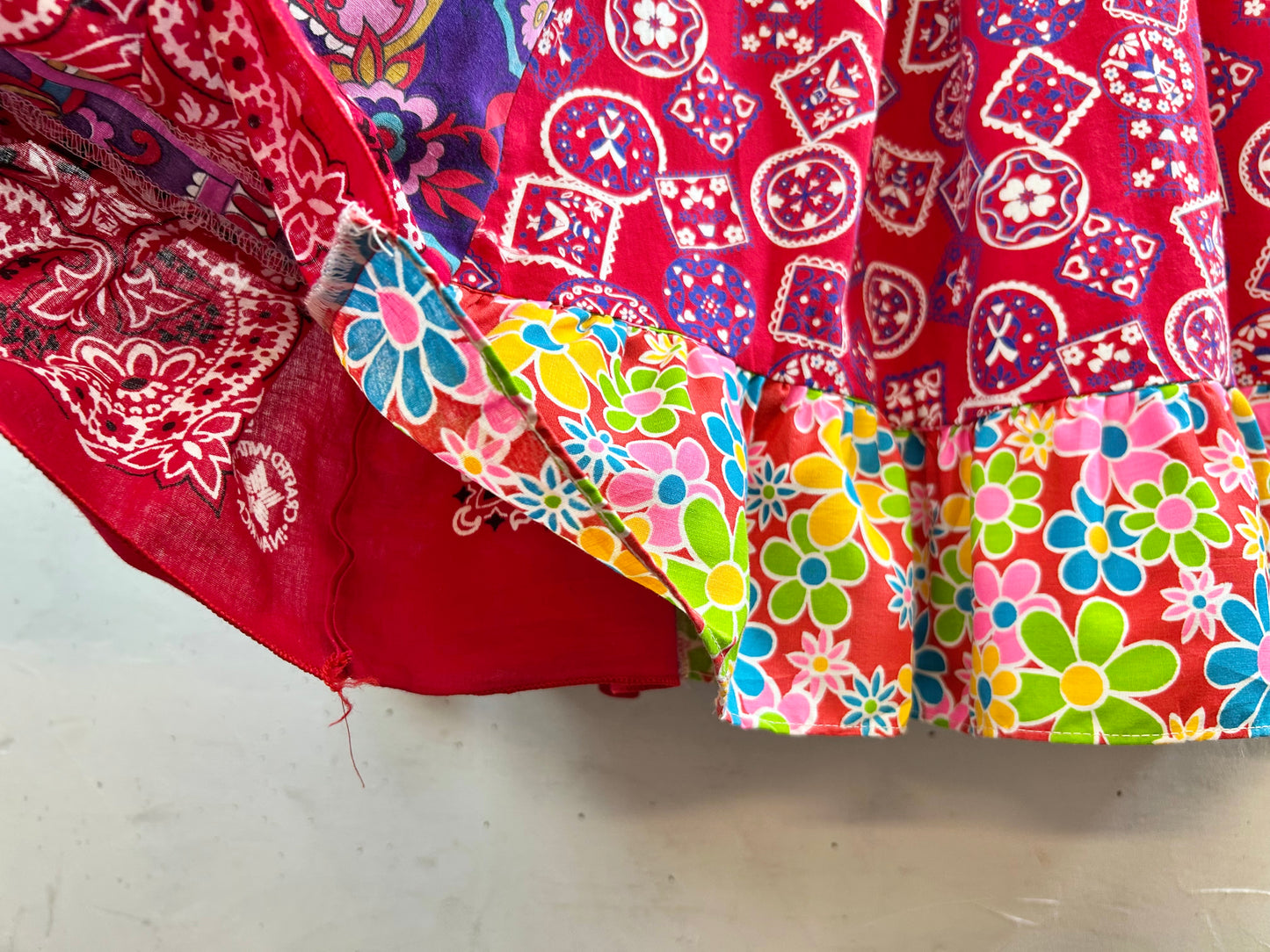 ’70s Vintage Crazy Pattern Skirt 〜Made Specially〜 [G30730]