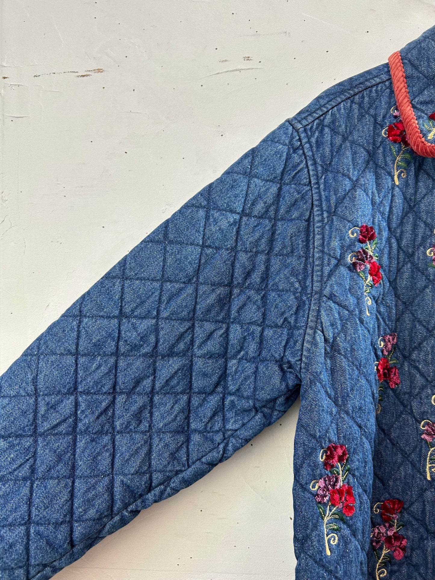 Vintage Quilting Denim Jacket [L29154]