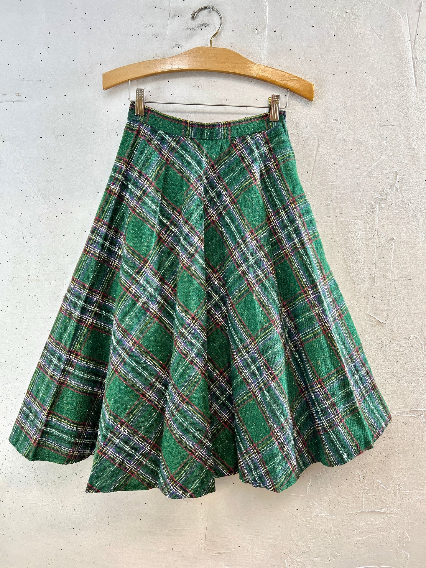 Vintage Plaid Skirt 〜C&A〜  [L30967]