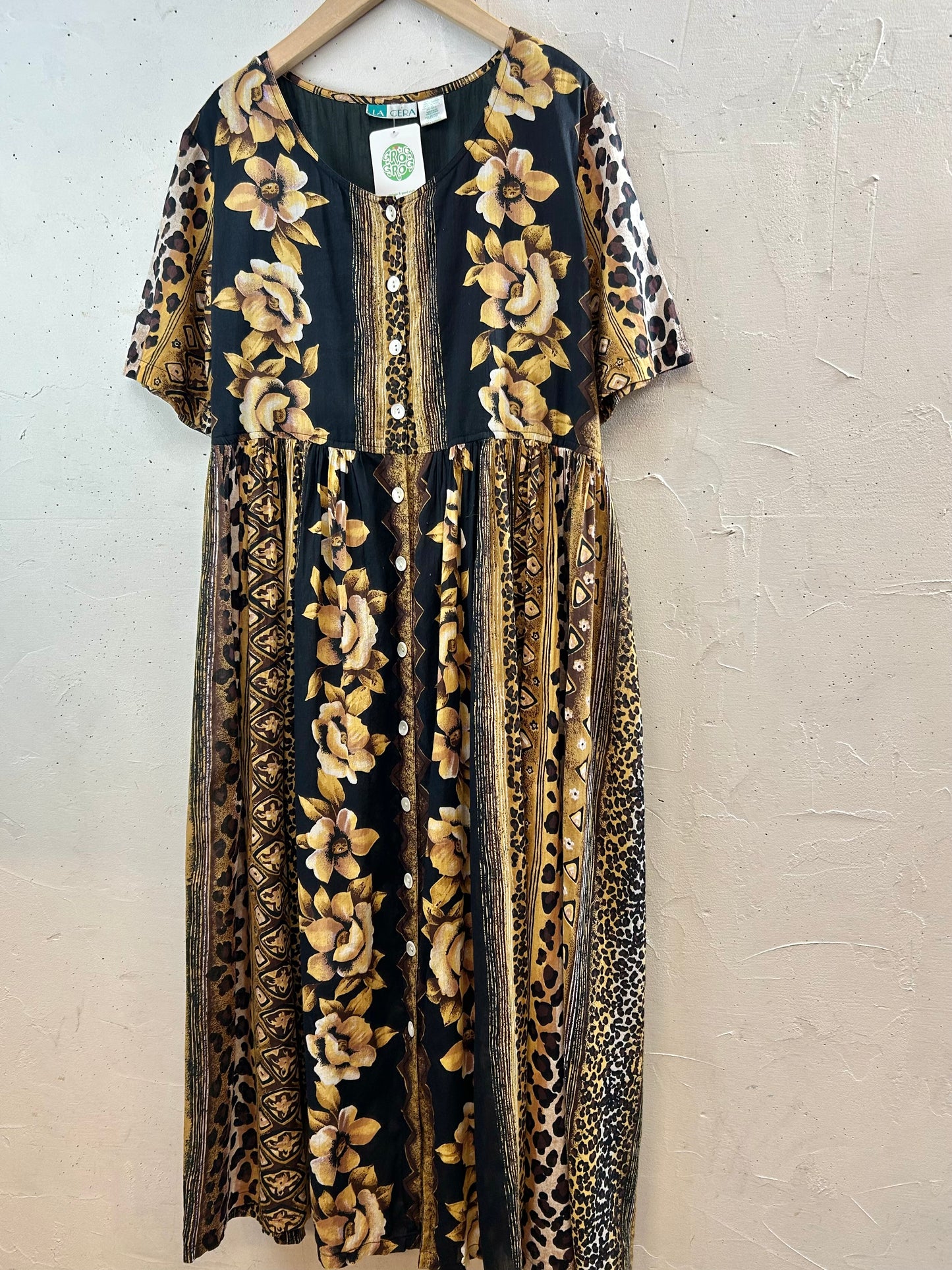 Vintage Indian Cotton Dress 〜LA CERA〜[G30759]