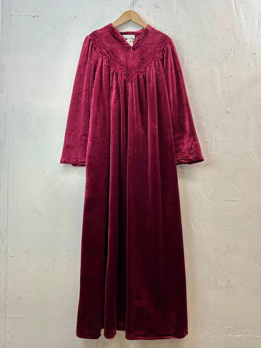 Vintage Velours Dress MADE IN USA [L29212]