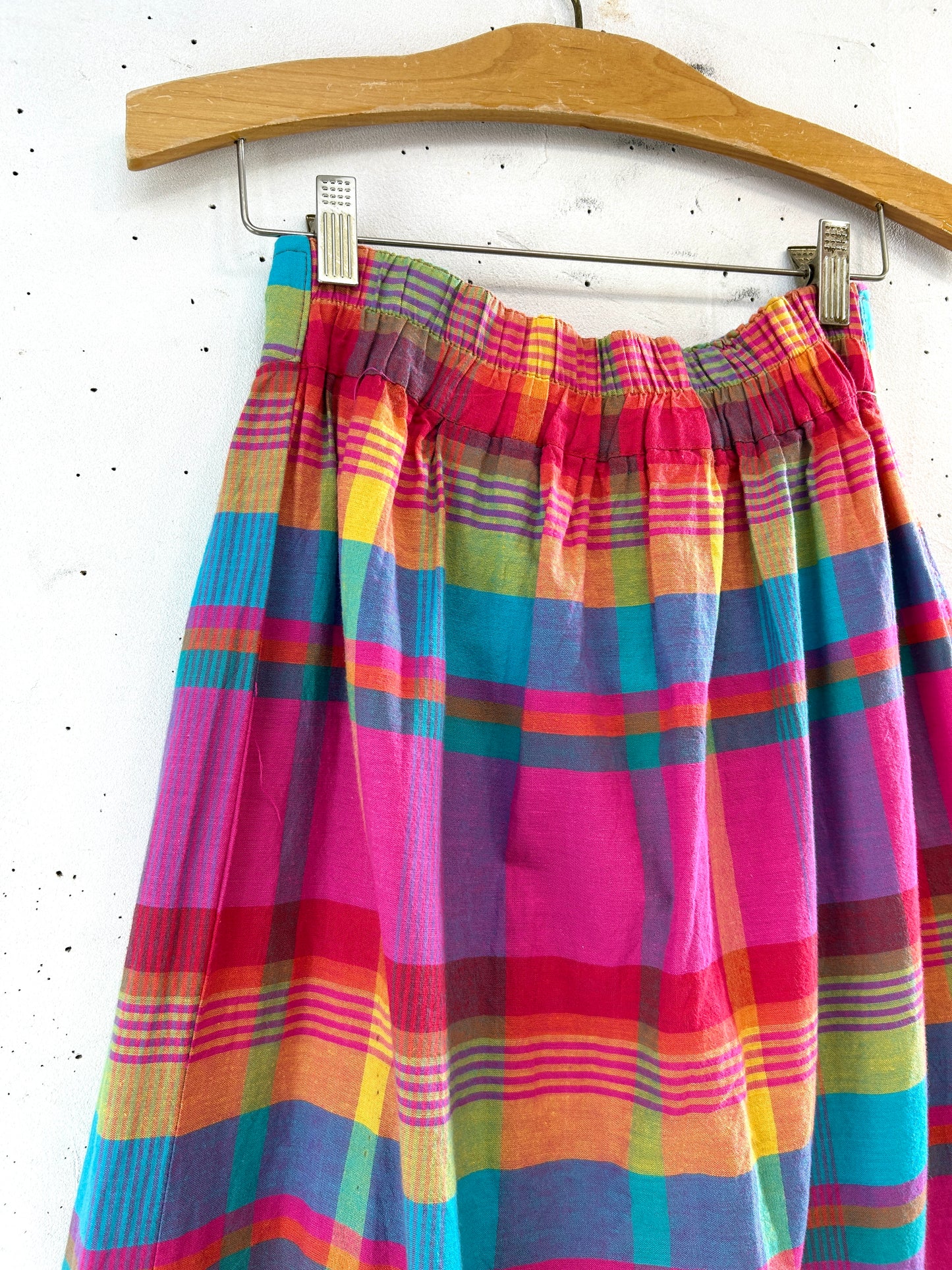 Vintage Plaid Skirt MADE IN FRANCE [D32194]
