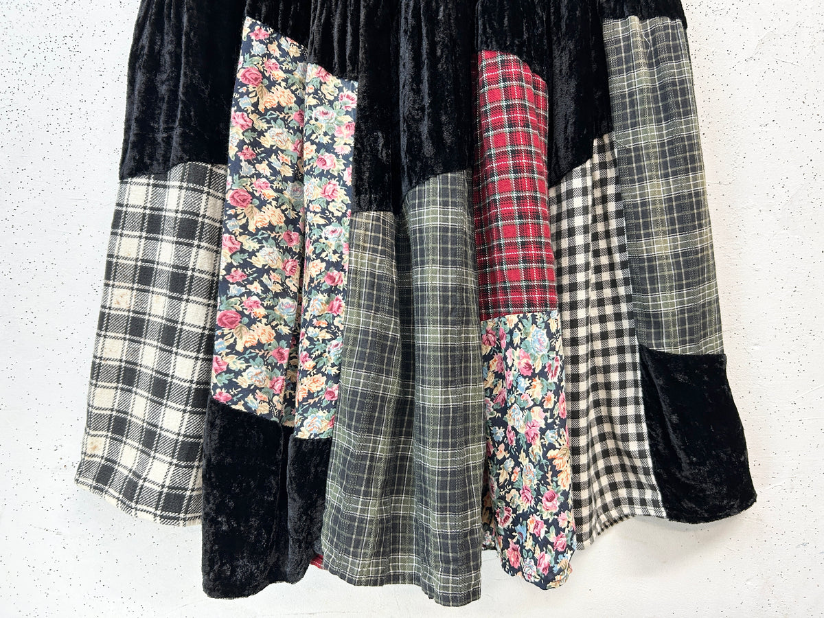 Vintage Velour Skirt  [I33779]