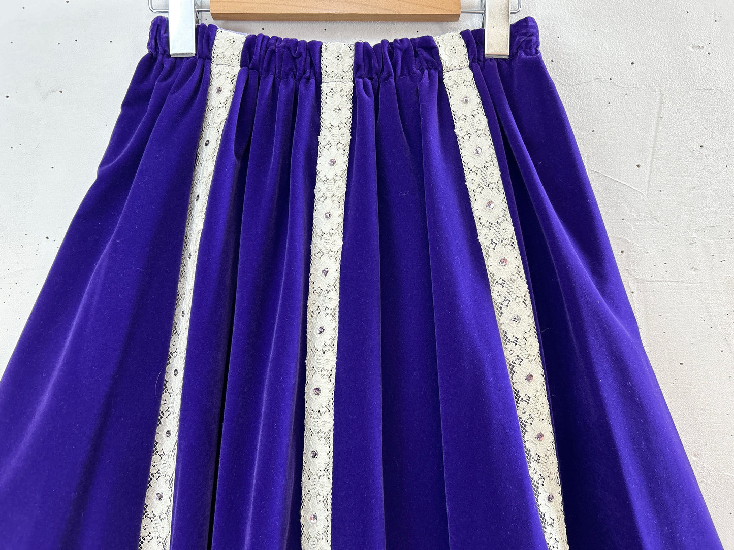 ’70s Velour Skirt 〜carefree fashions〜 [I30153]