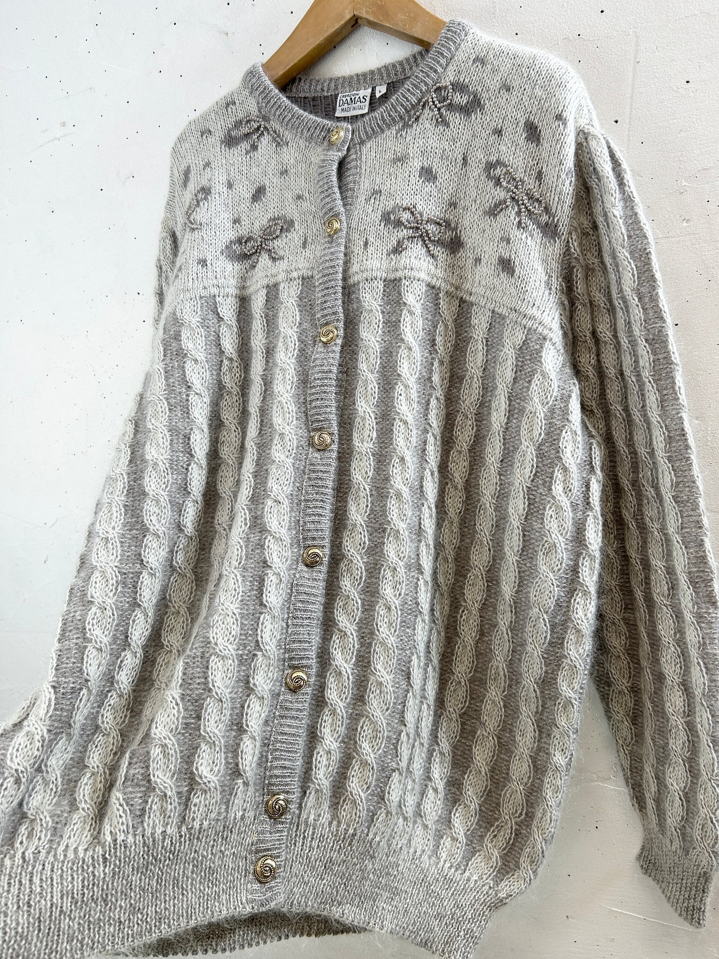 Vintage Knit Mohair Cardigan [J30440]