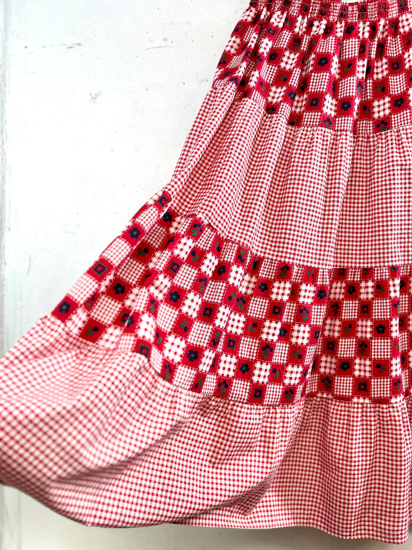'70sVintage Tiered Skirt 〜Joni Lyn OF TEXAS〜 MADE IN USA [B31590]