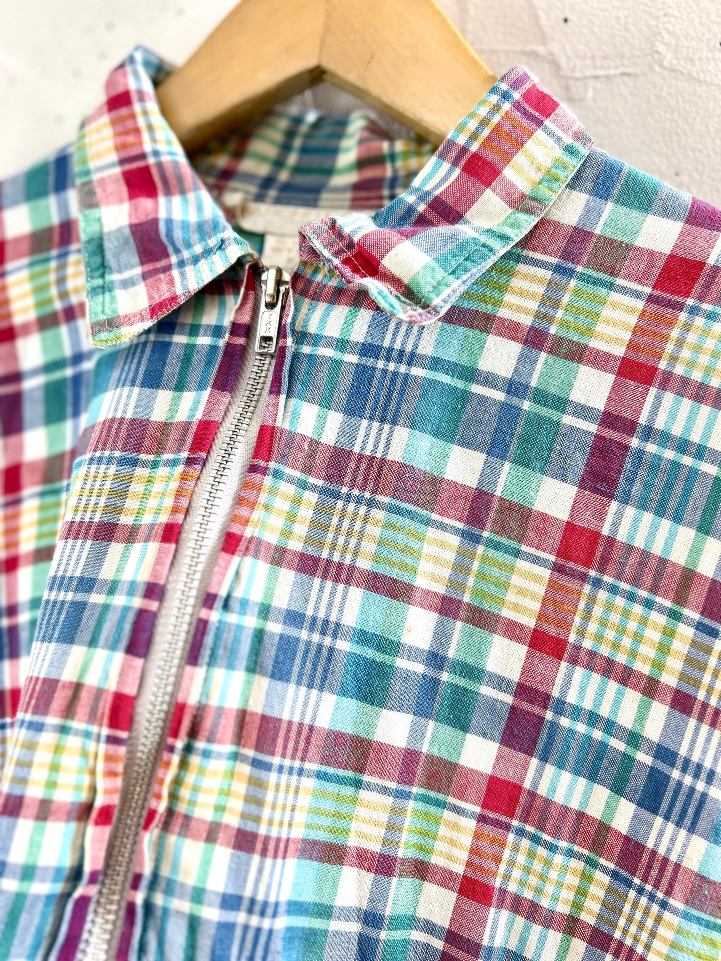 Vintage Plaid Jacket　MADE IN INDIA  [I3104]