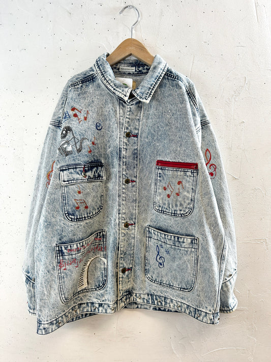 Vintage Denim Paint Jacket [I30995]