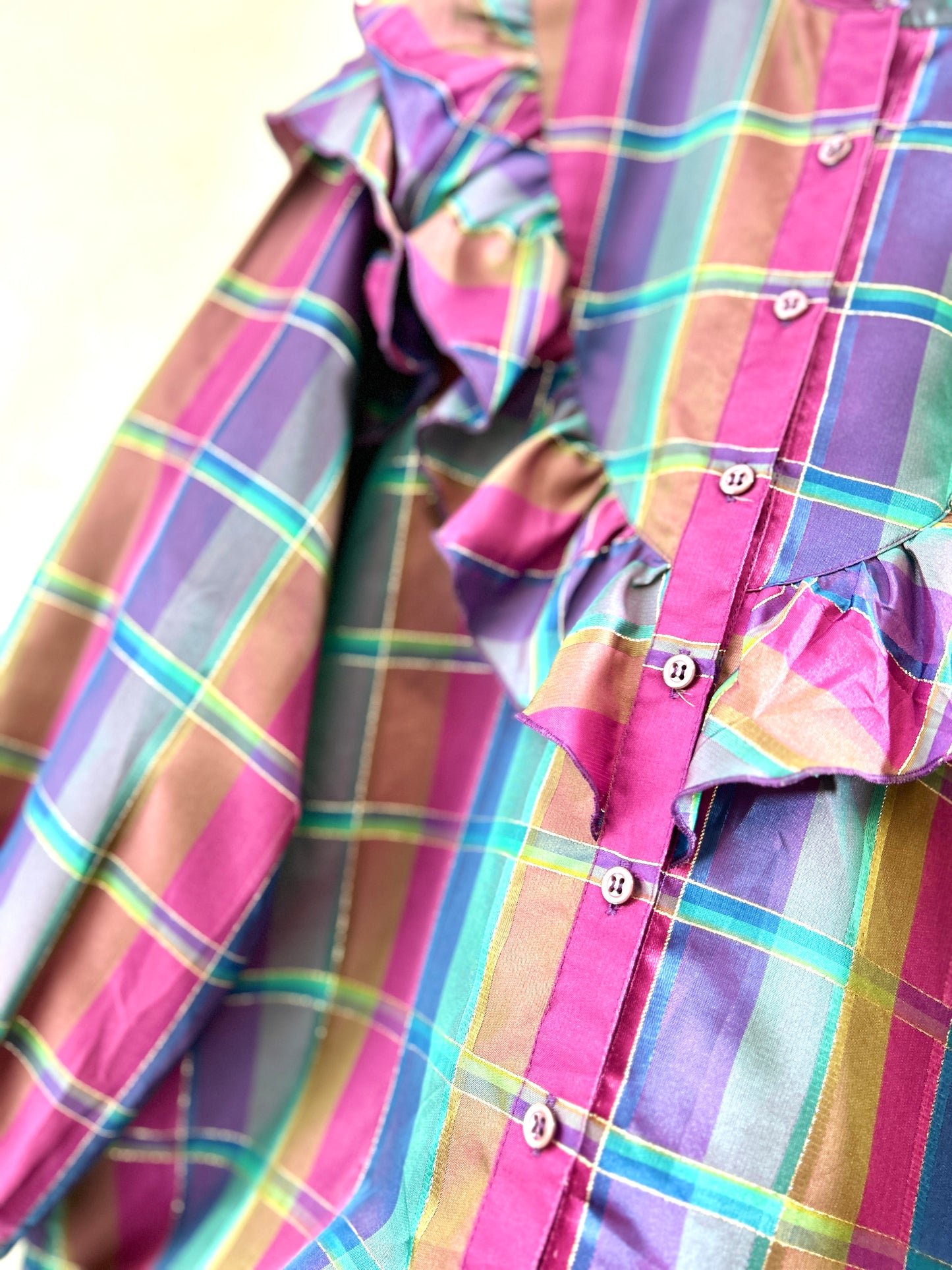 ’70s Vintage Plaid Shirt [H30942]