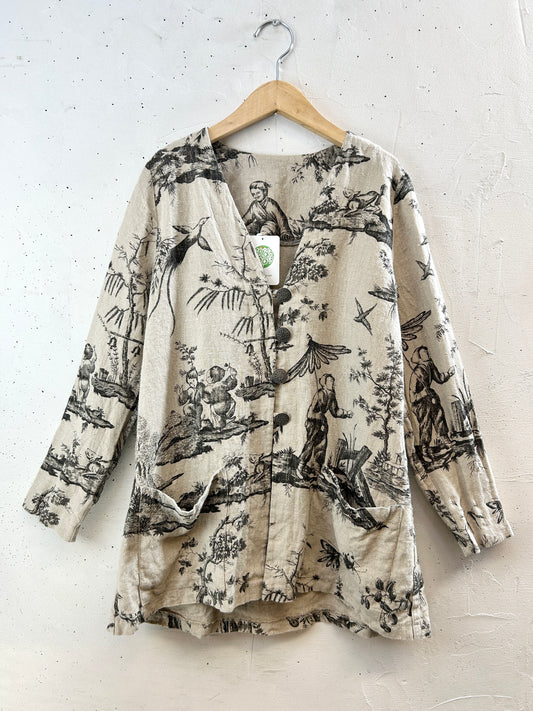 Vintage Chinese Toile De Jouy Jacket [I3112]