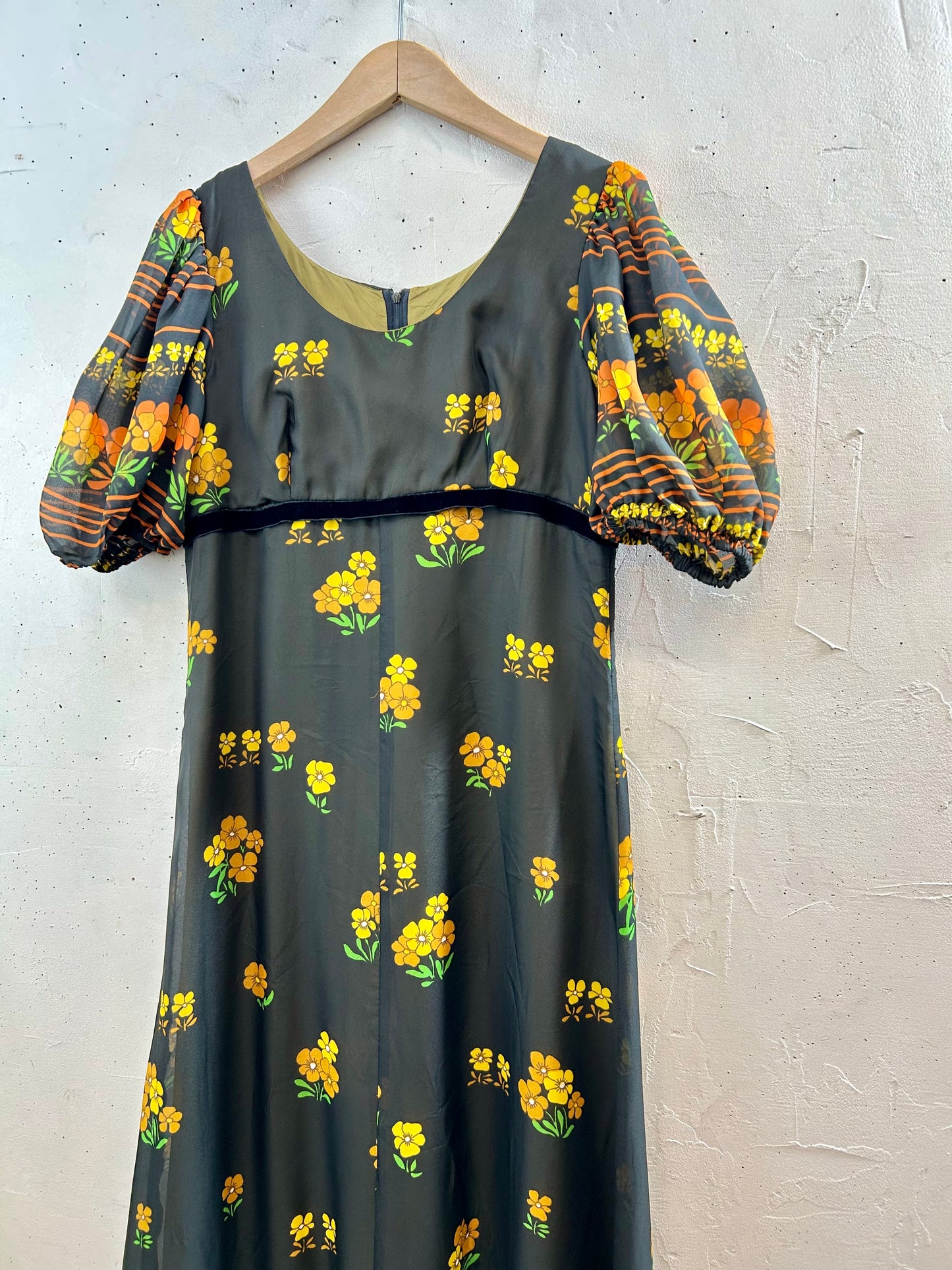’70s Vintage Flower Dress [G30615]