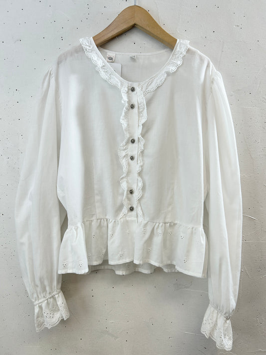Vintage White Blouse [H30789]