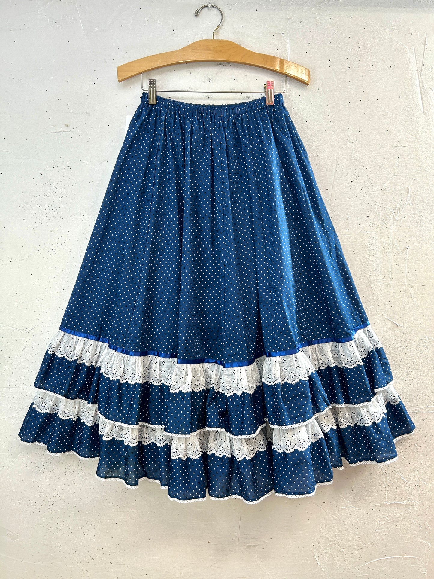 ’70s Vintage Patchwork Skirt 〜carefree fashions〜MADE IN USA[H33531]