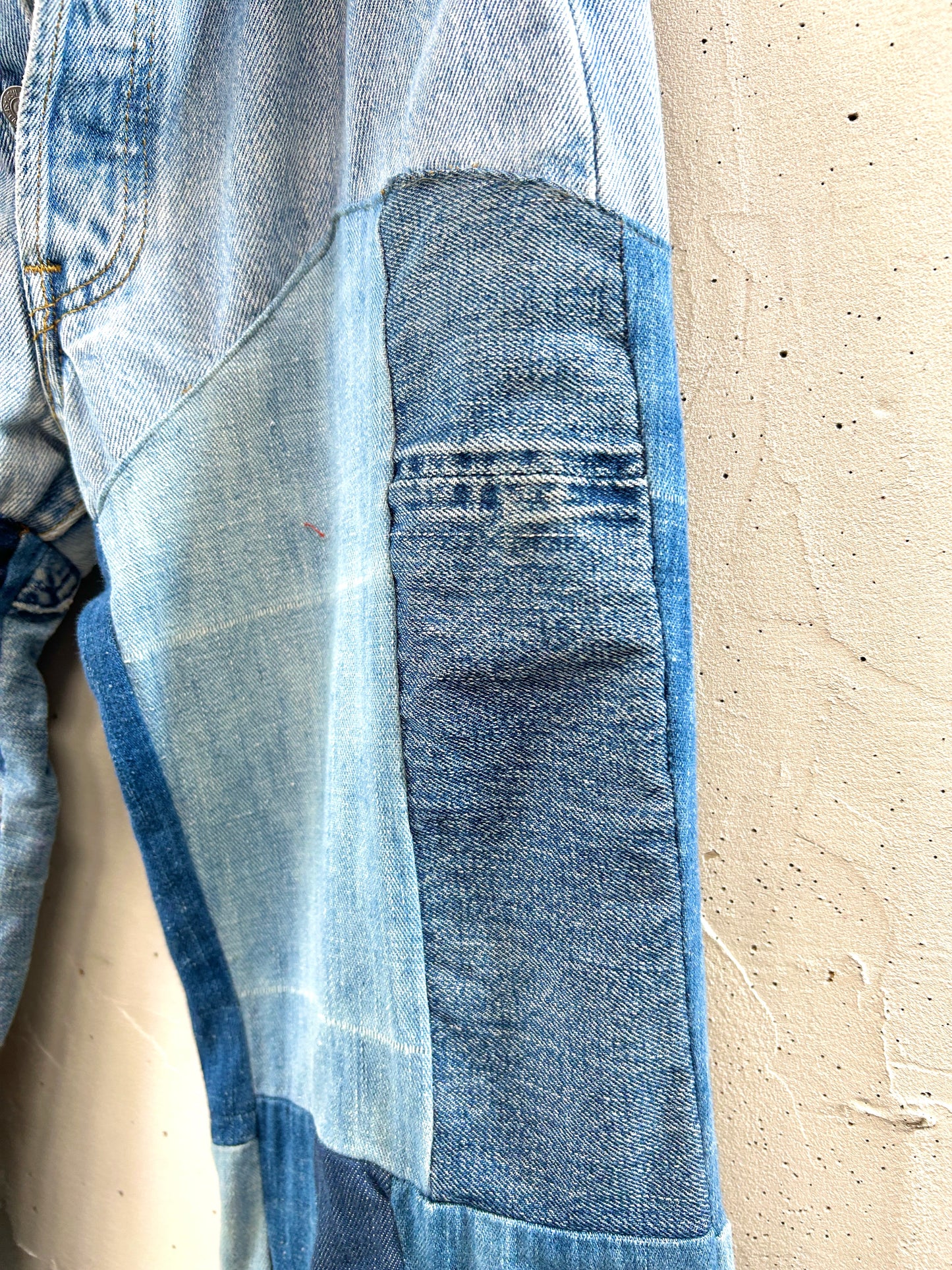 Vintage Crazy Denim Patchwork Pants[F32634]