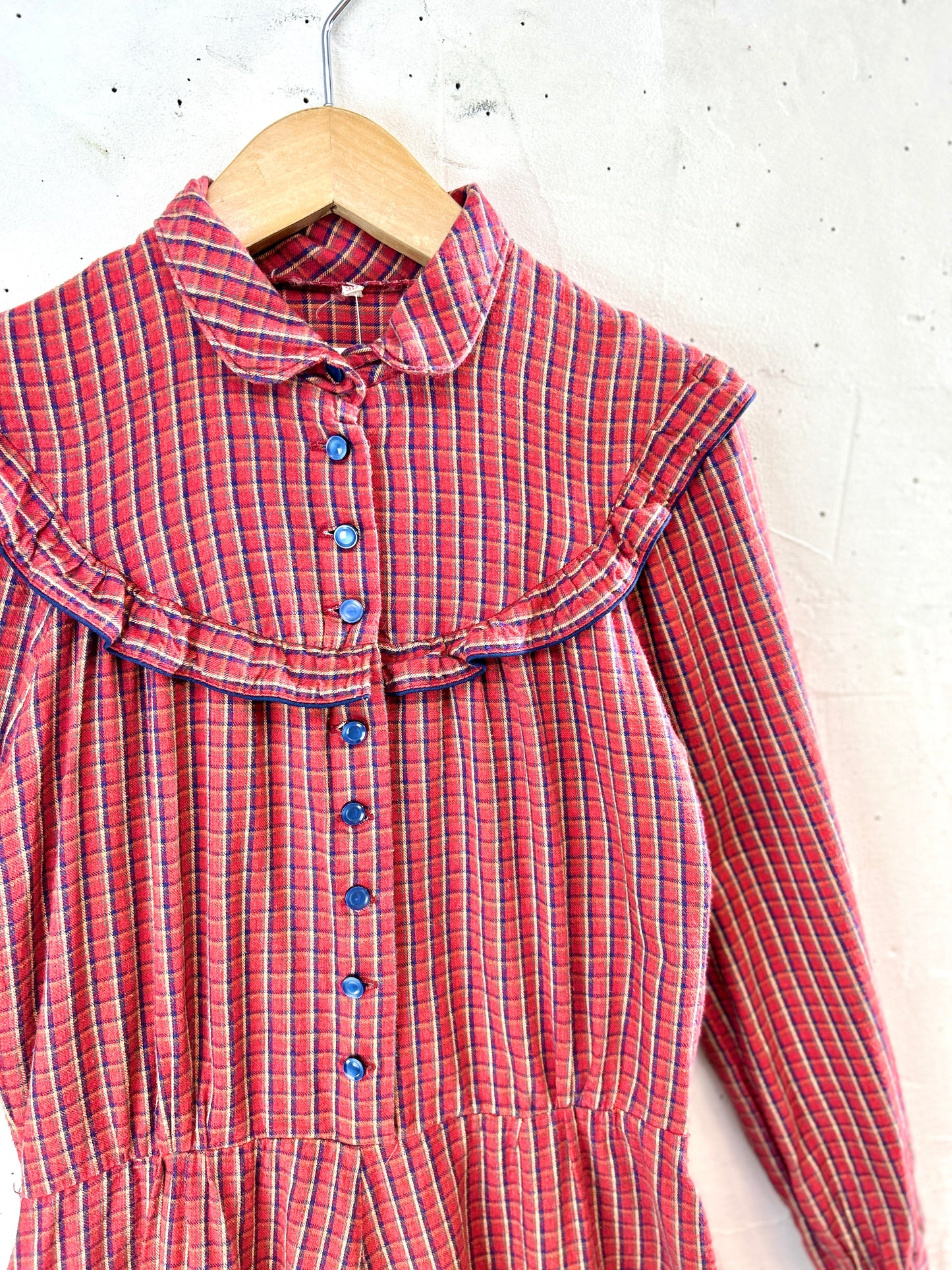 Vintage Flannel Dress [J30613]