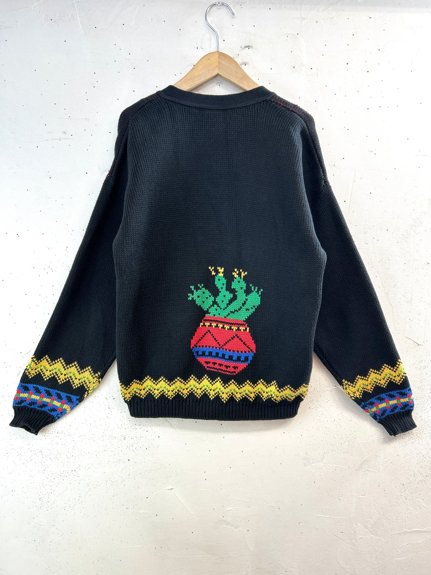 Vintage Cotton  Knit Cardigan MADE IN USA [C31871]