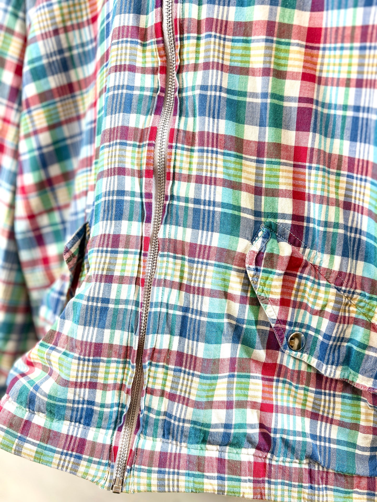 Vintage Plaid Jacket　MADE IN INDIA  [I3104]