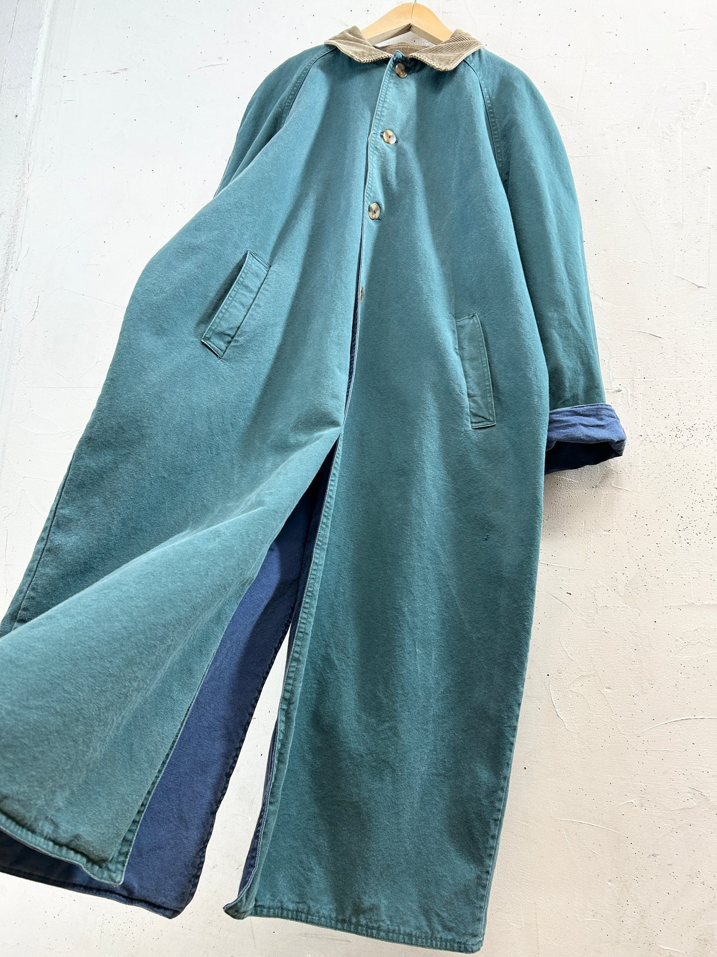 Vintage Denim Coat Navy &Green Reversible [L31042]