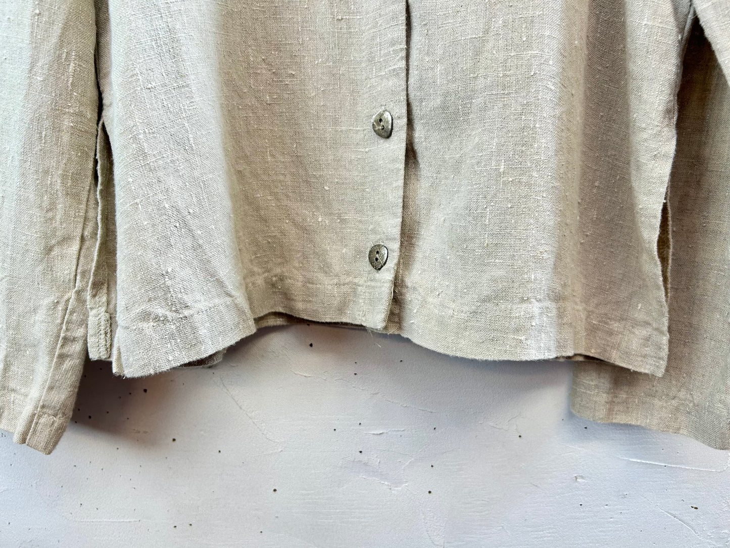 Vintage Linen Shirt MADE IN USA [G30755]