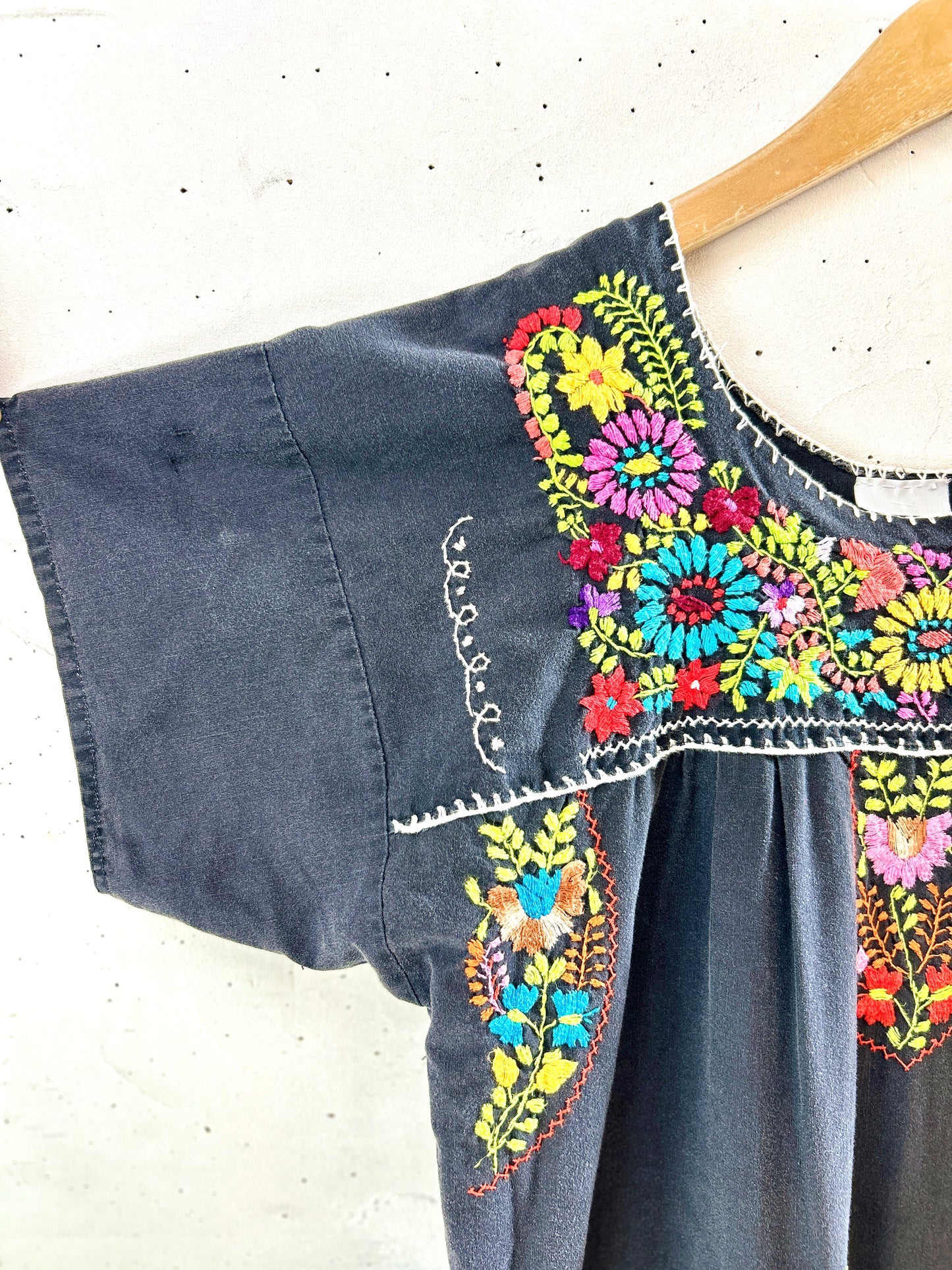Vintage Mexican Embroiled Dress [H30819]