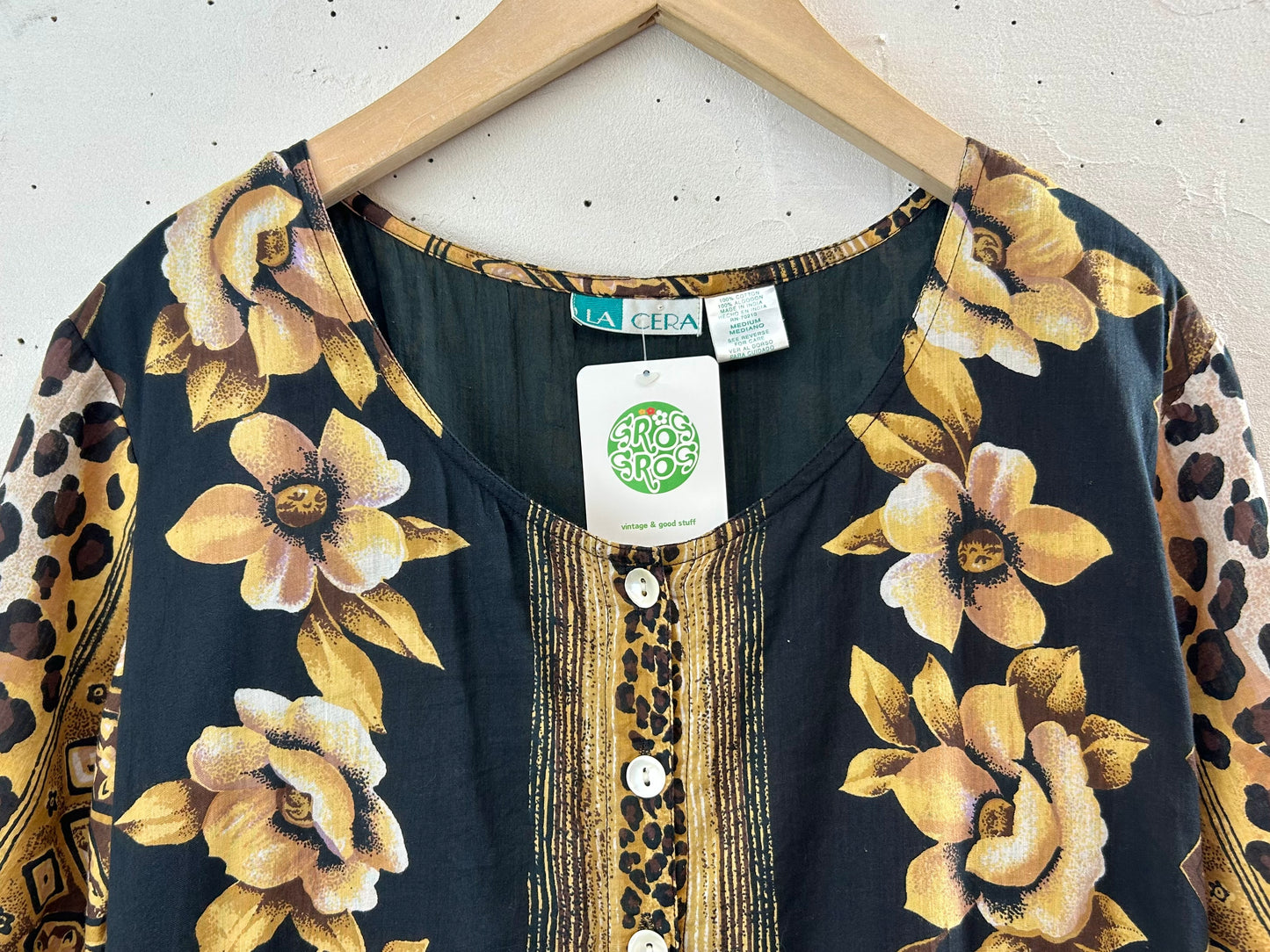Vintage Indian Cotton Dress 〜LA CERA〜[G30759]