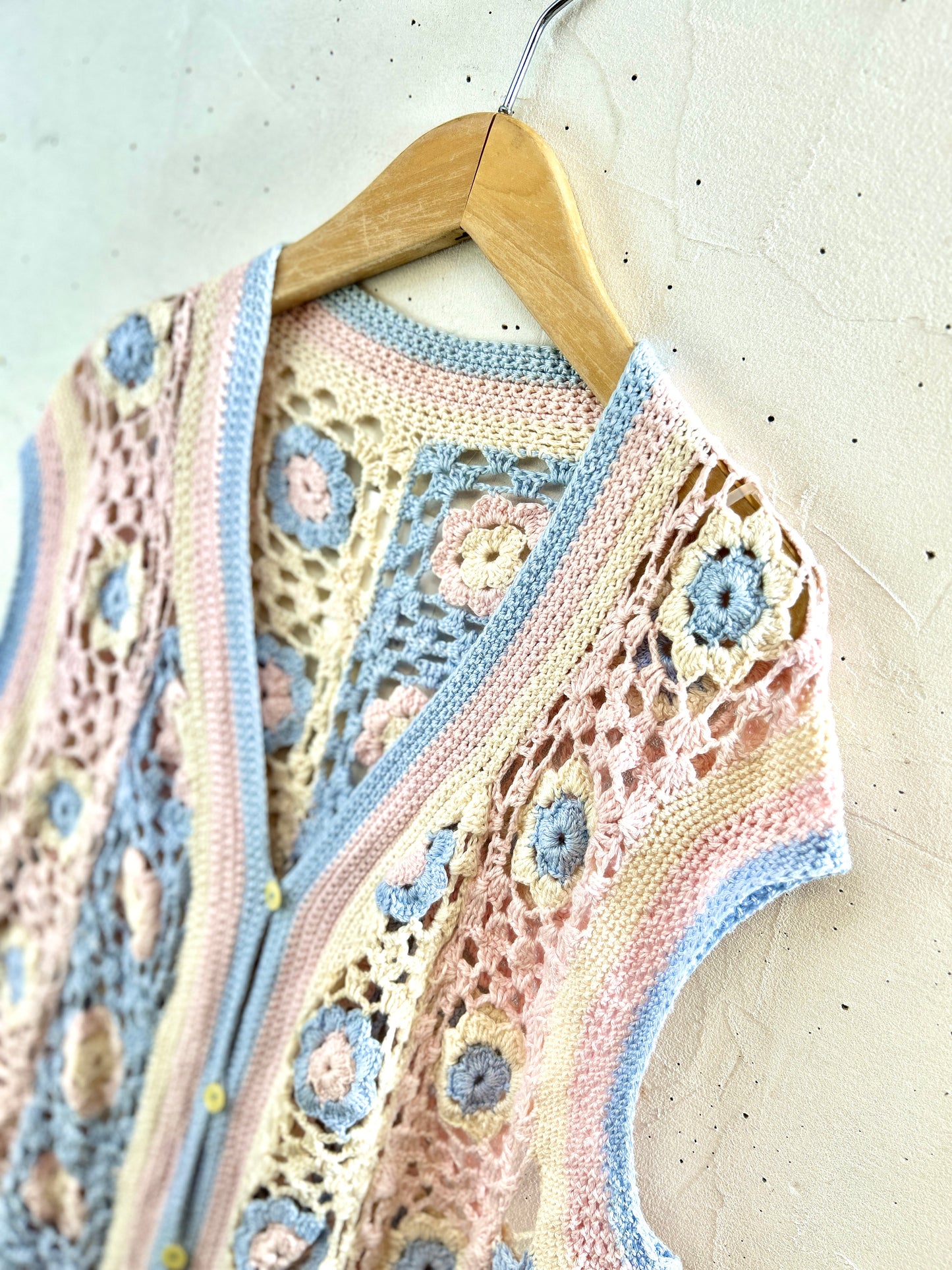 Vintage Granny Square Vest [I30999]