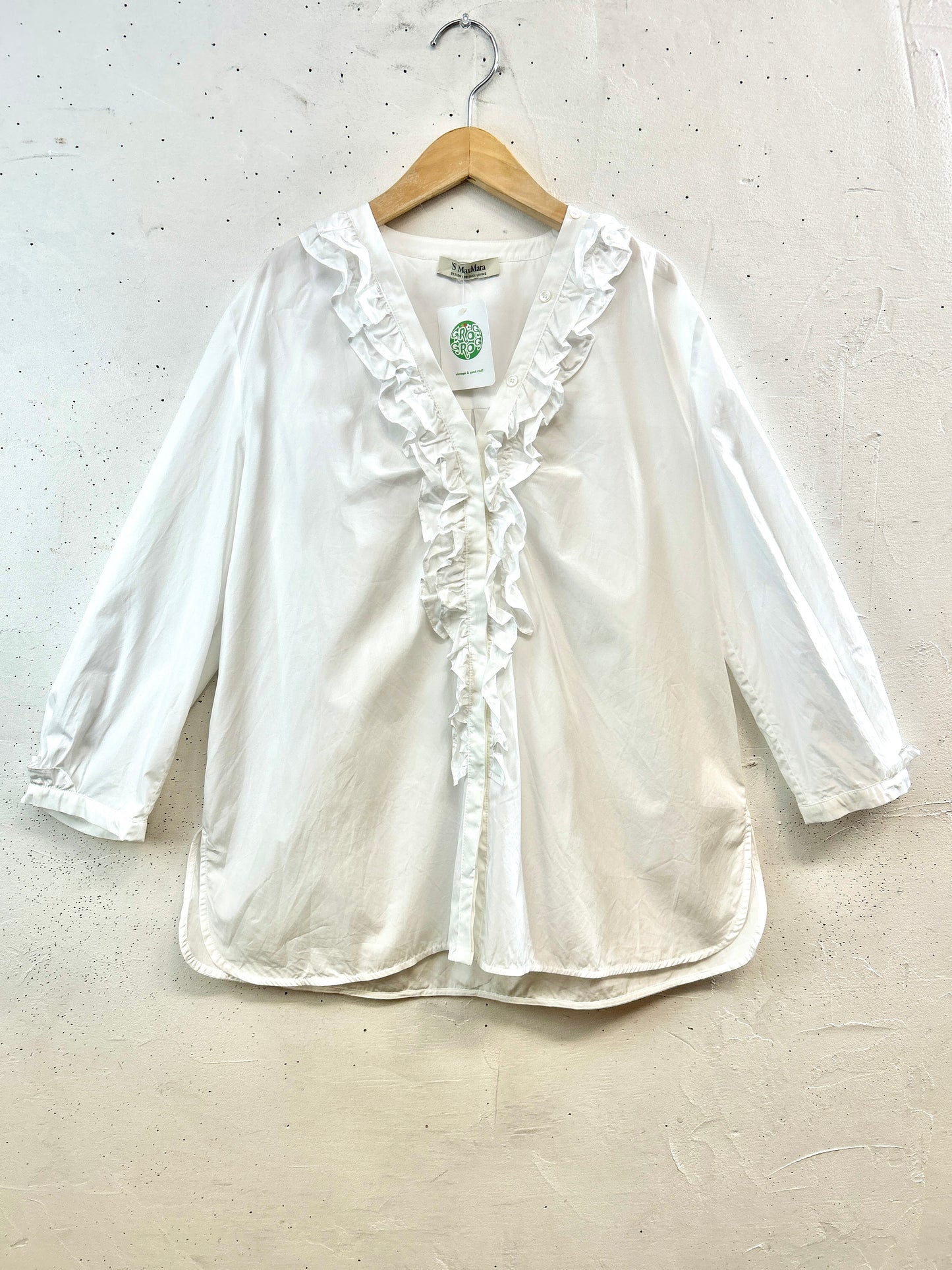 Vintage White Blouse  〜's MaxMara〜[L31142]