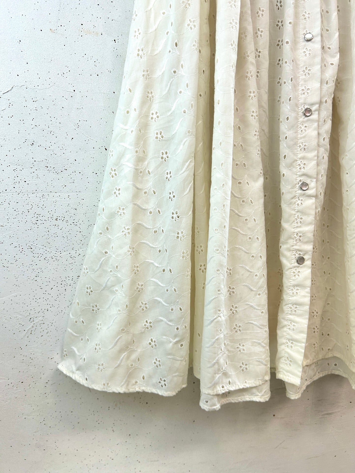Vintage Cutwork Embroidery Skirt [D32227]