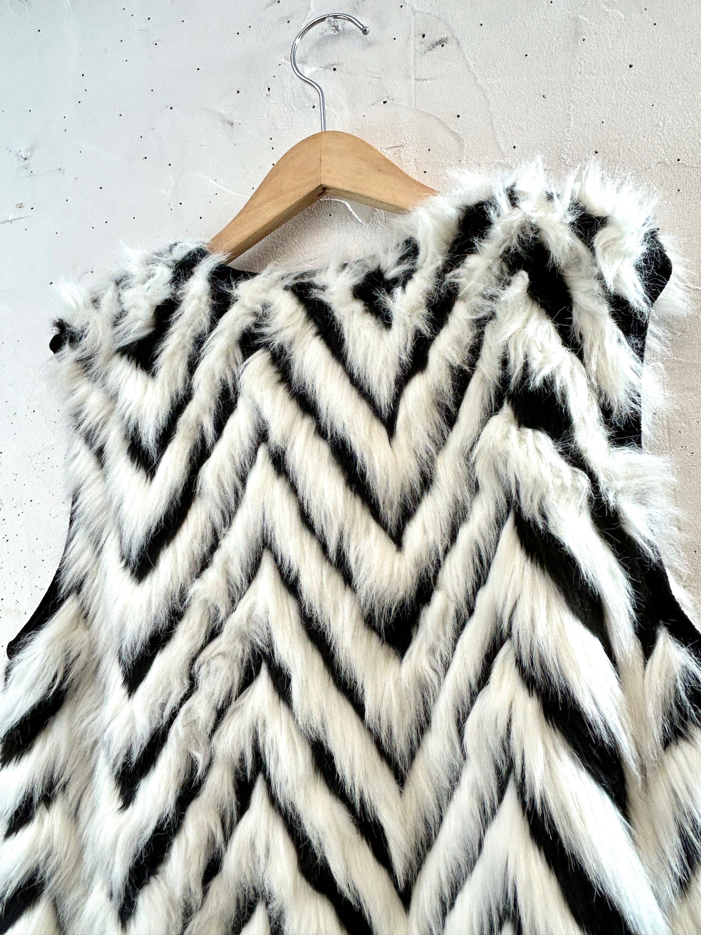 Vintage Eco Fur Vest  [K30851]