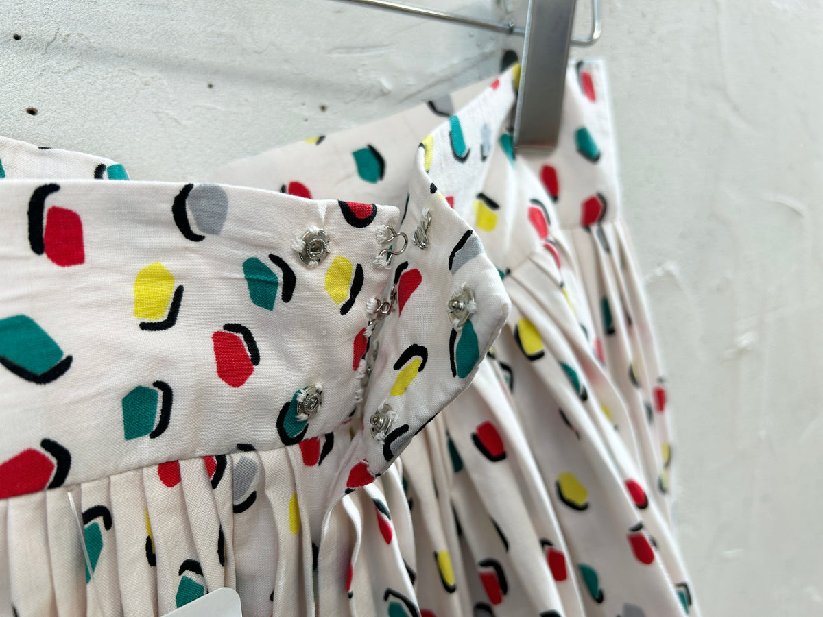 '50s Vintage End Pattern Skirt [J34113]