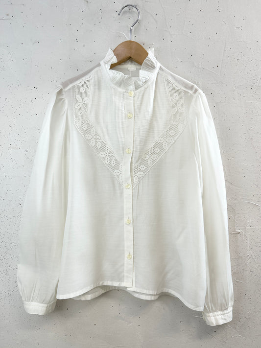 Vintage White Blouse [F32615]