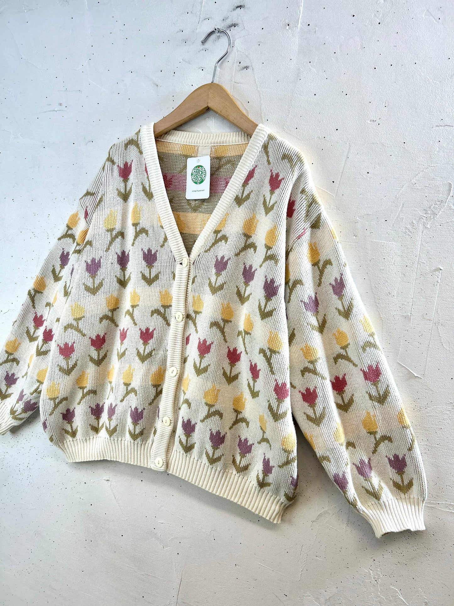 Vintage Cotton Knit Cardigan  [J30643]