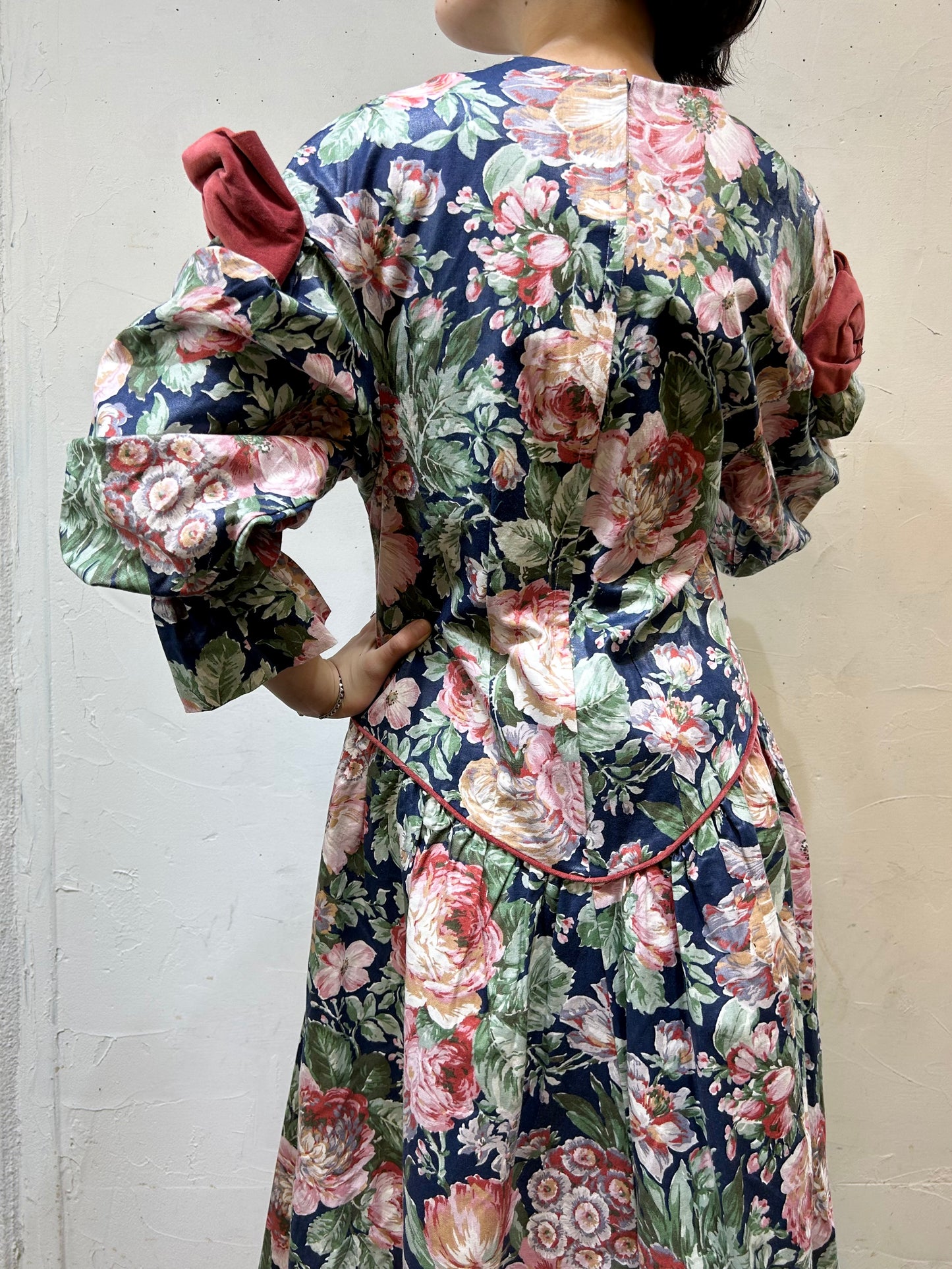 Vintage Cotton Dress MADE IN USA [H24839]