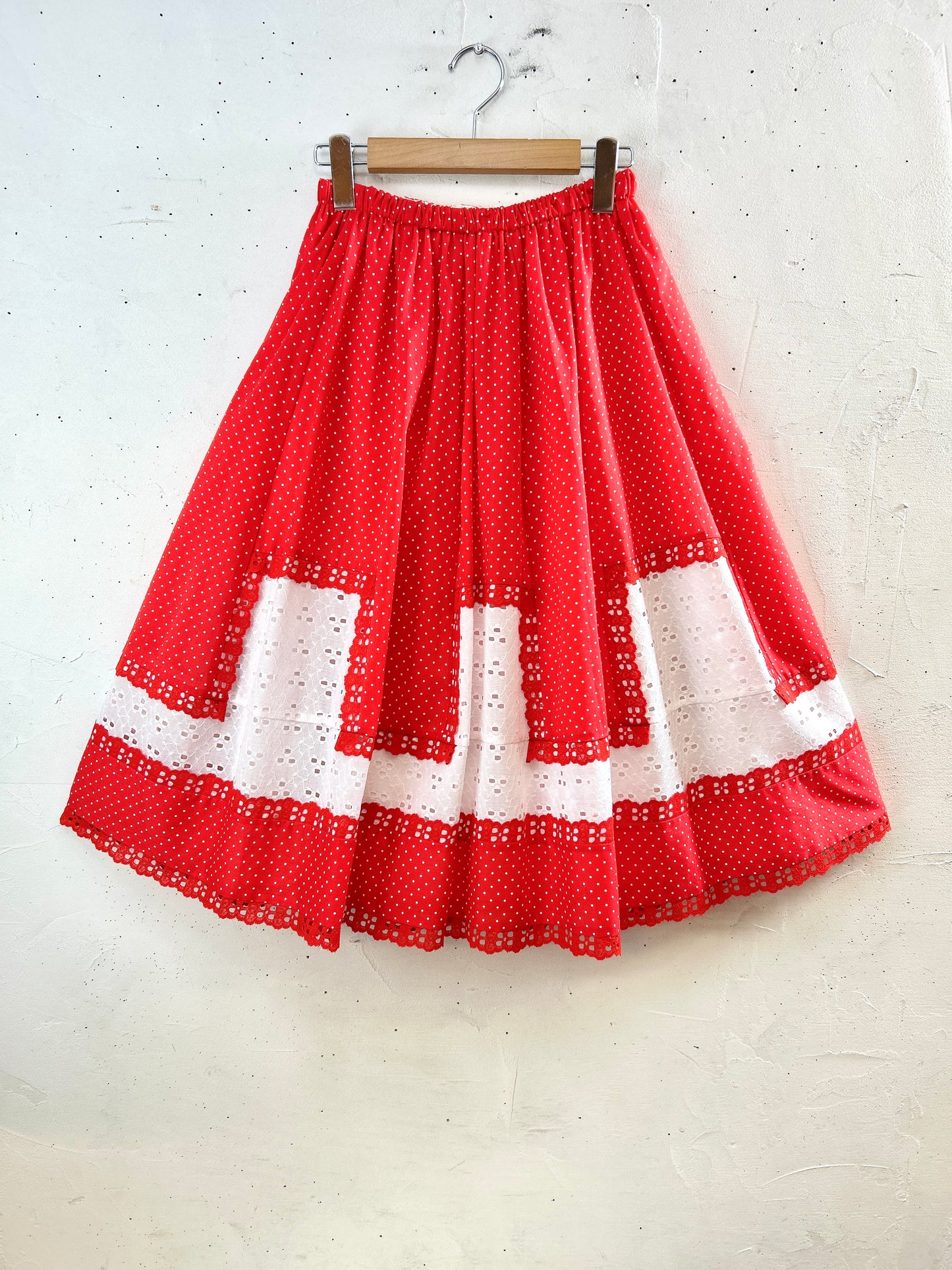 ’70s Patchwork Skirt 〜carefree fashions〜 [H30865]