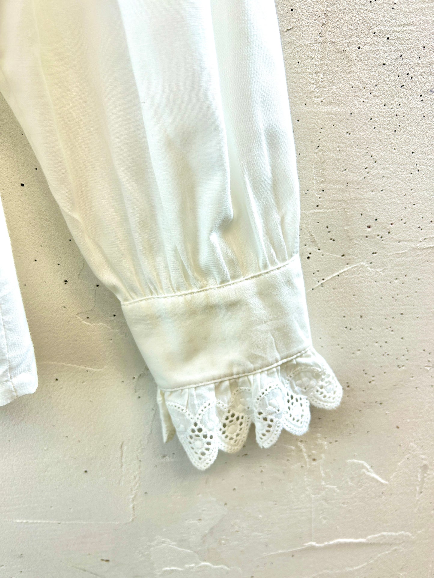 Vintage White Frill  Blouse [H30965]