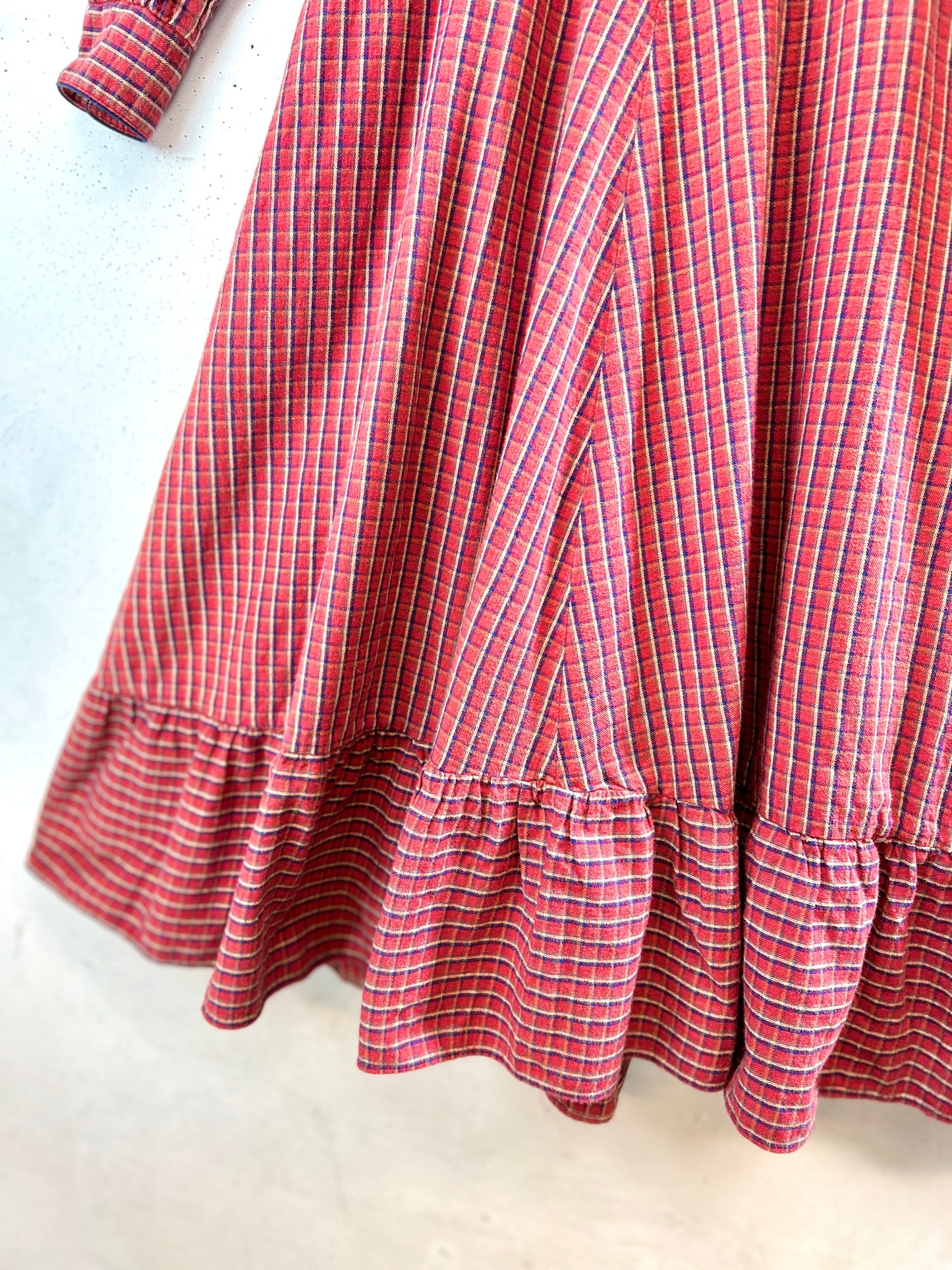 Vintage Flannel Dress [J30613]