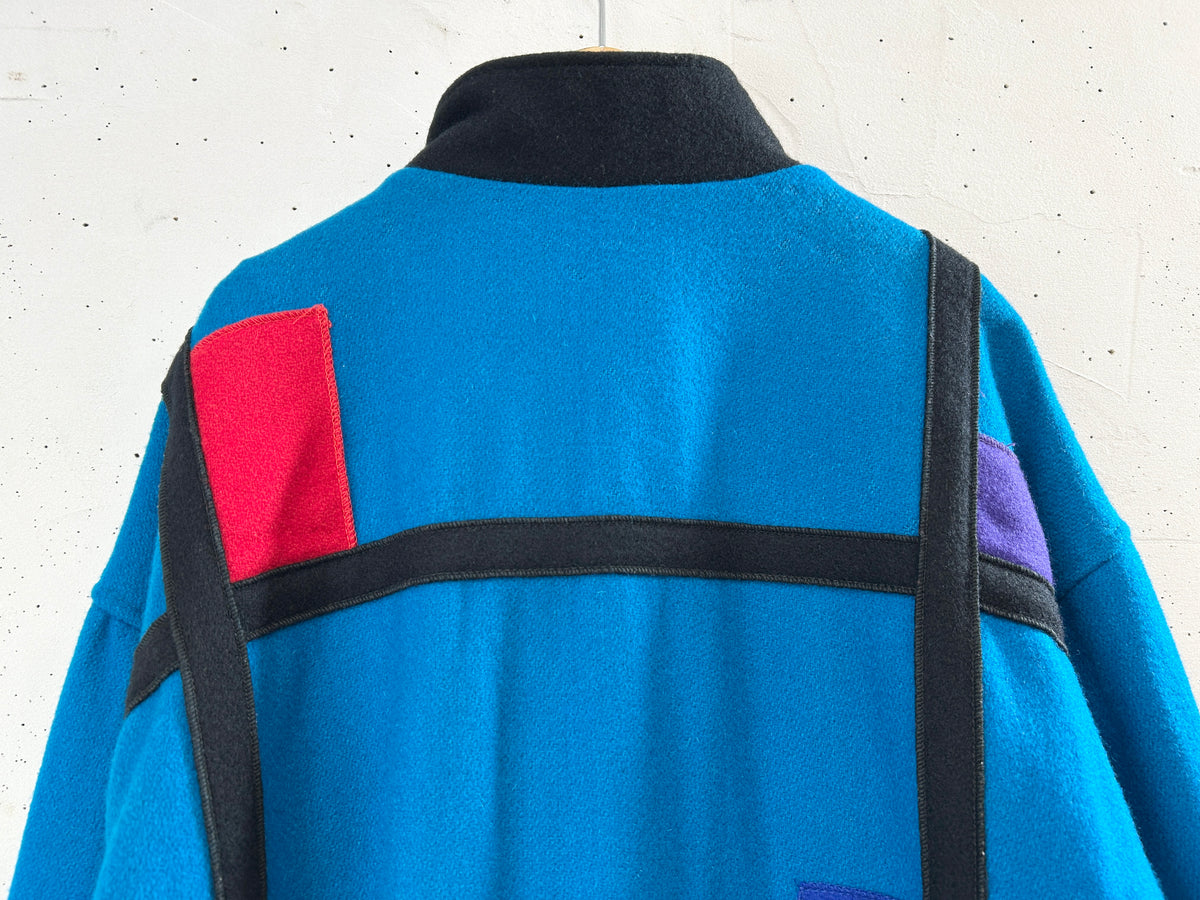 Vintage wool Mondrian Coat [J34123]