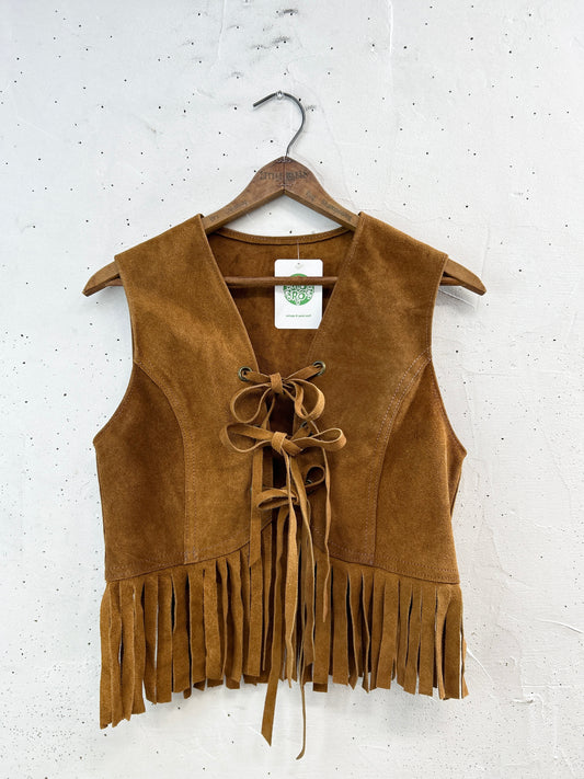 Vintage Leather Vest [A31272]