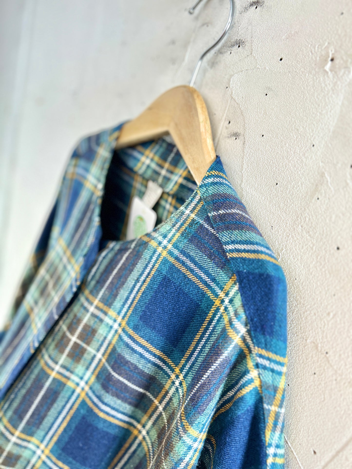 Vintage plaid Poncho  [K30804]