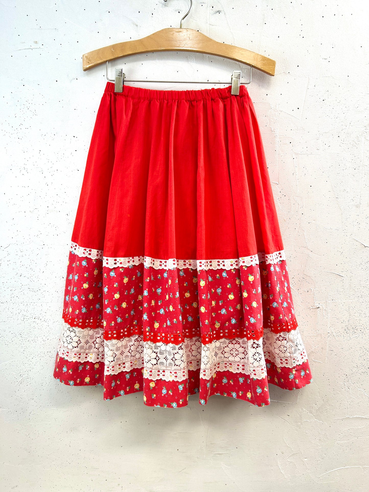 ’70s Velour Skirt 〜carefree fashions〜 [E32543]