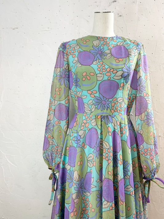 '70s Vintage Dress [J30639]