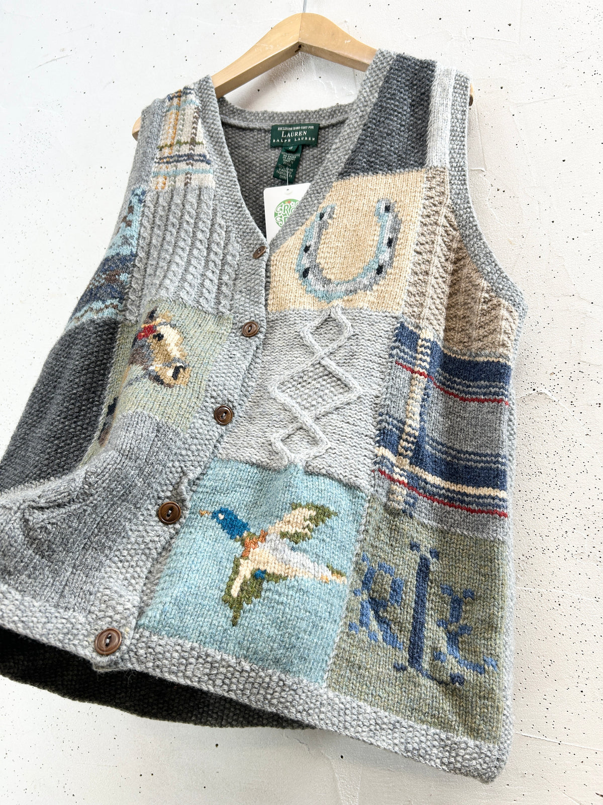 Vintage Knit Vest 〜Ralph Lauren〜  [J34340]