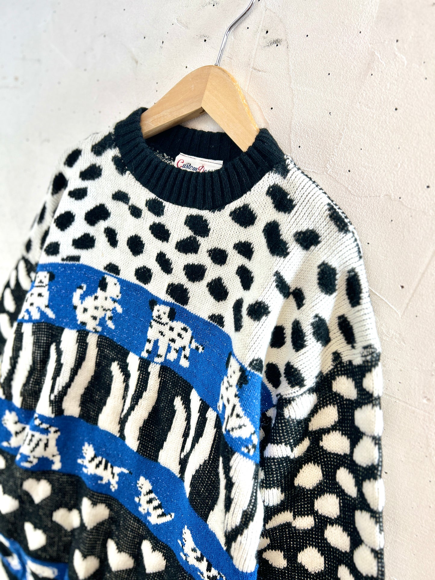 ’80s Vintage Fancy Knit Sweater MADE IN USA［J30668]