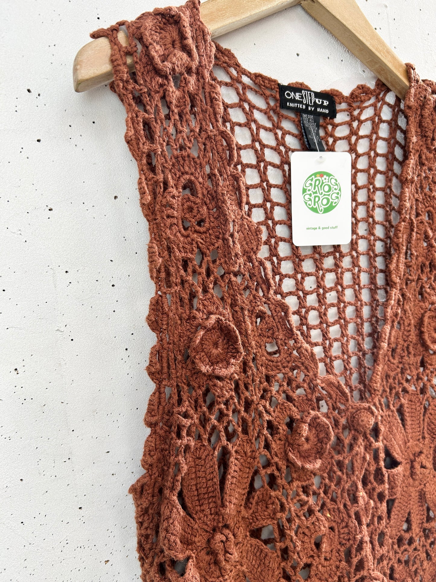 Vintage Crochet Vest [H33488]