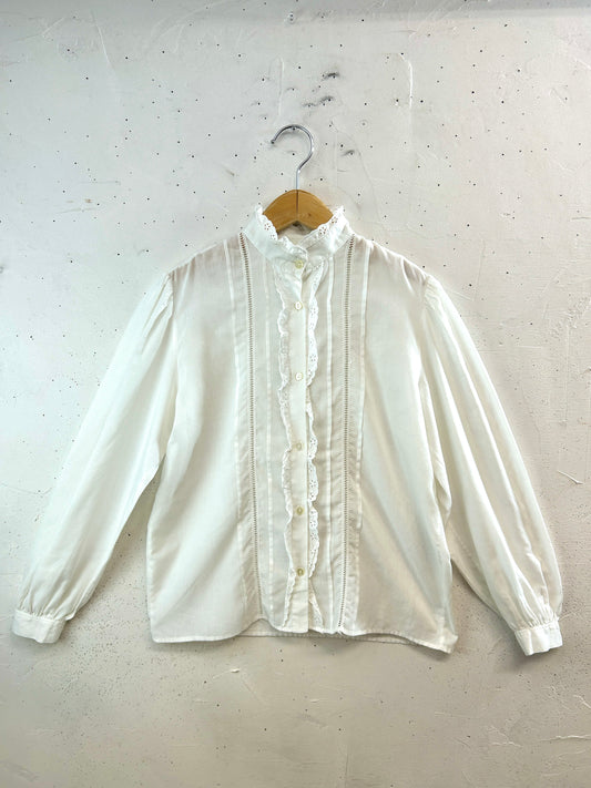 Vintage White Blouse [B31584]