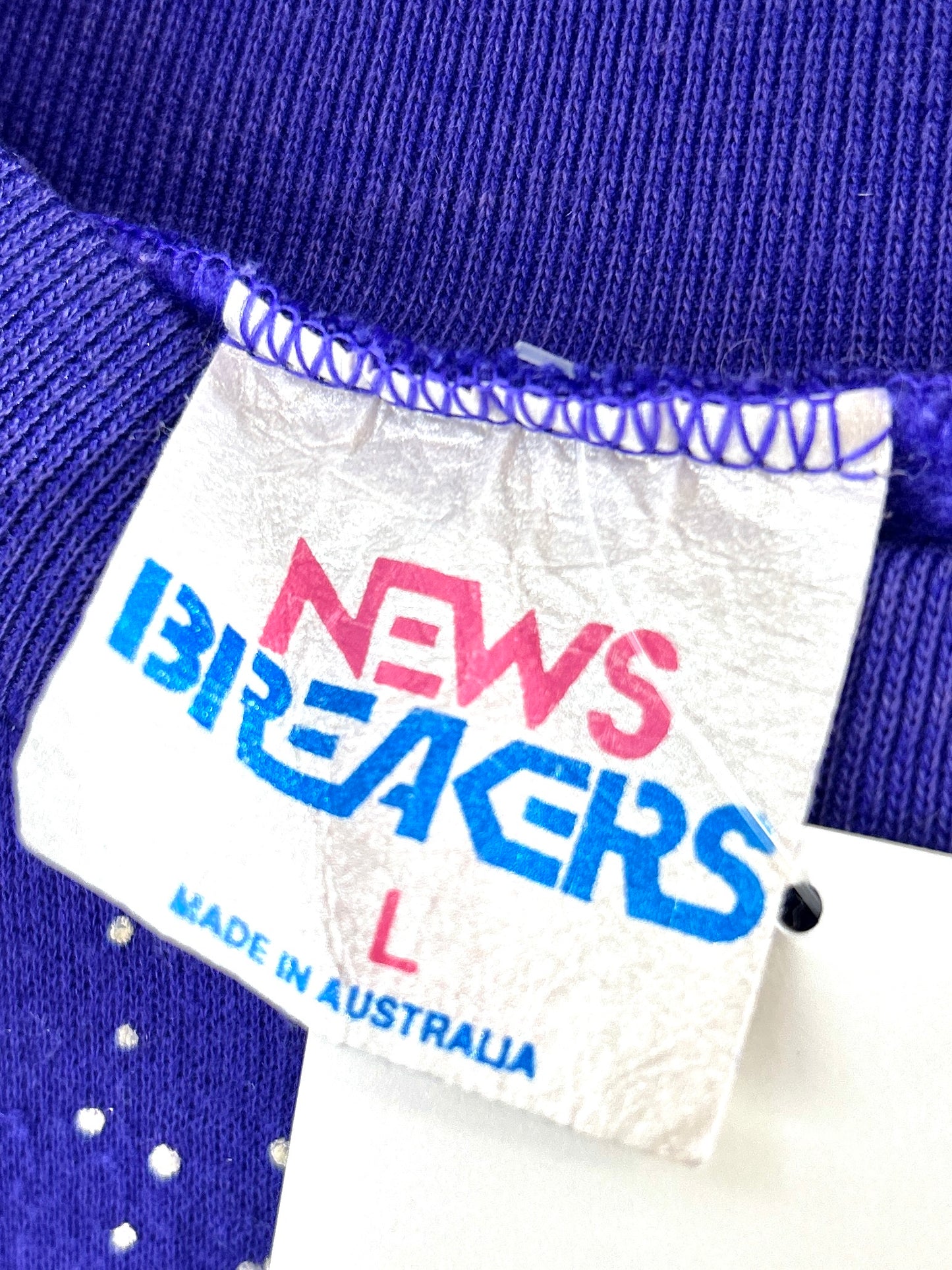 Vintage Fancy Sweat 〜NEWS BREAKERS〜 MADE IN AUSTRALIA [I30164]