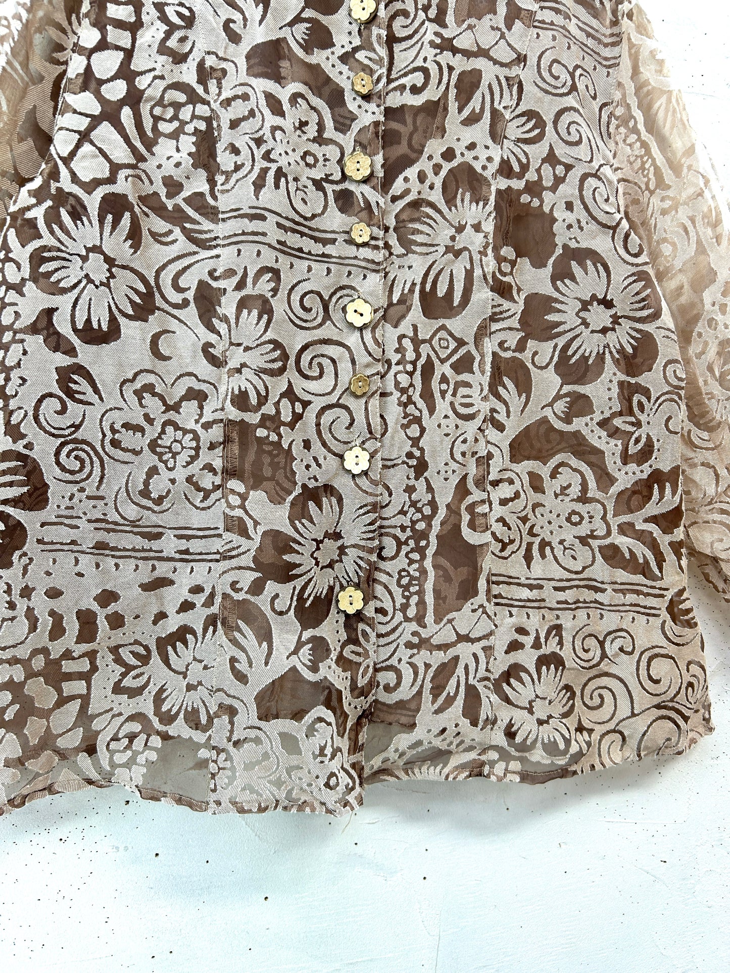 Vintage Sheer Shirt Jacket [D32208]
