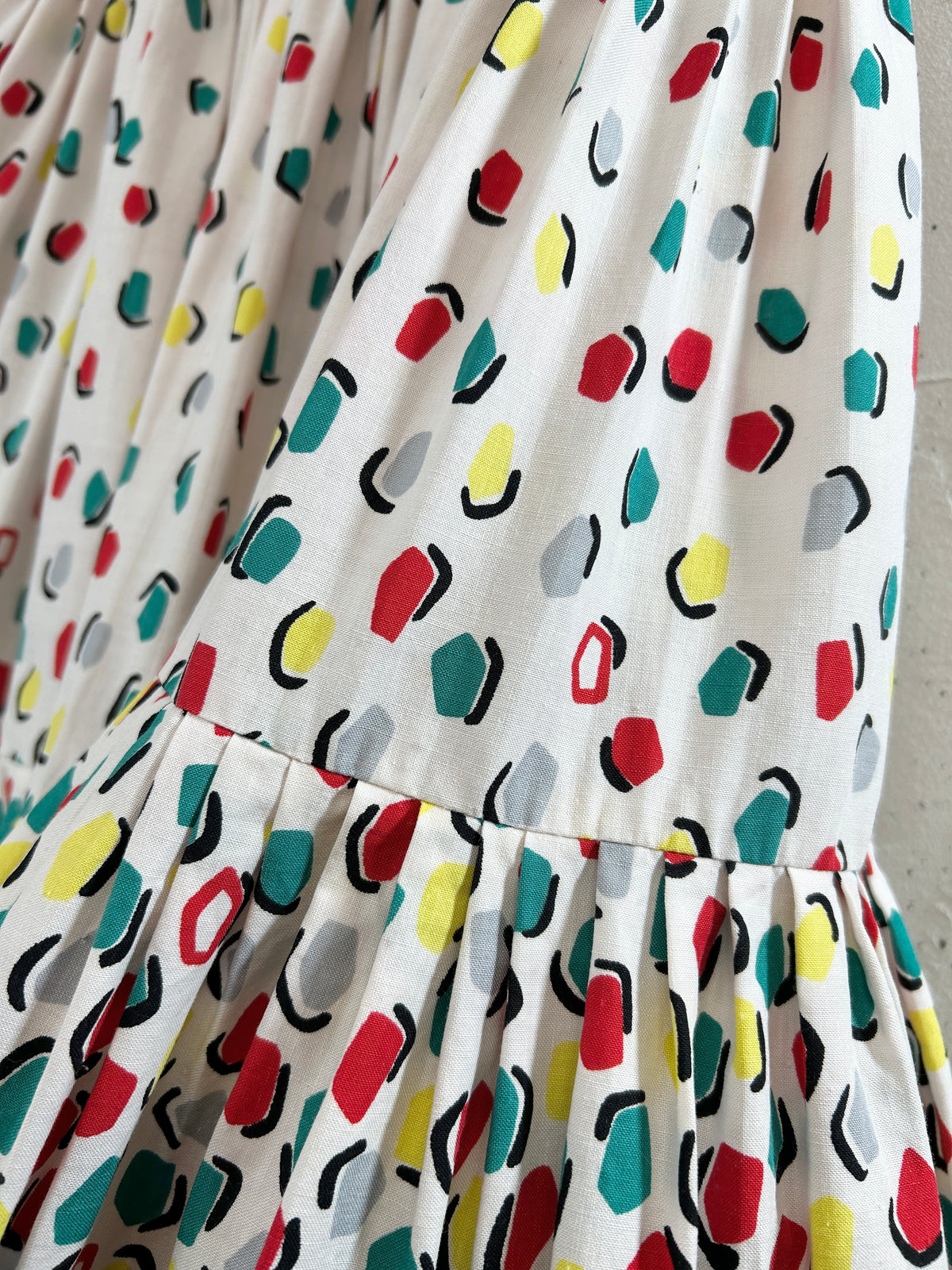 '50s Vintage End Pattern Skirt [J34113]